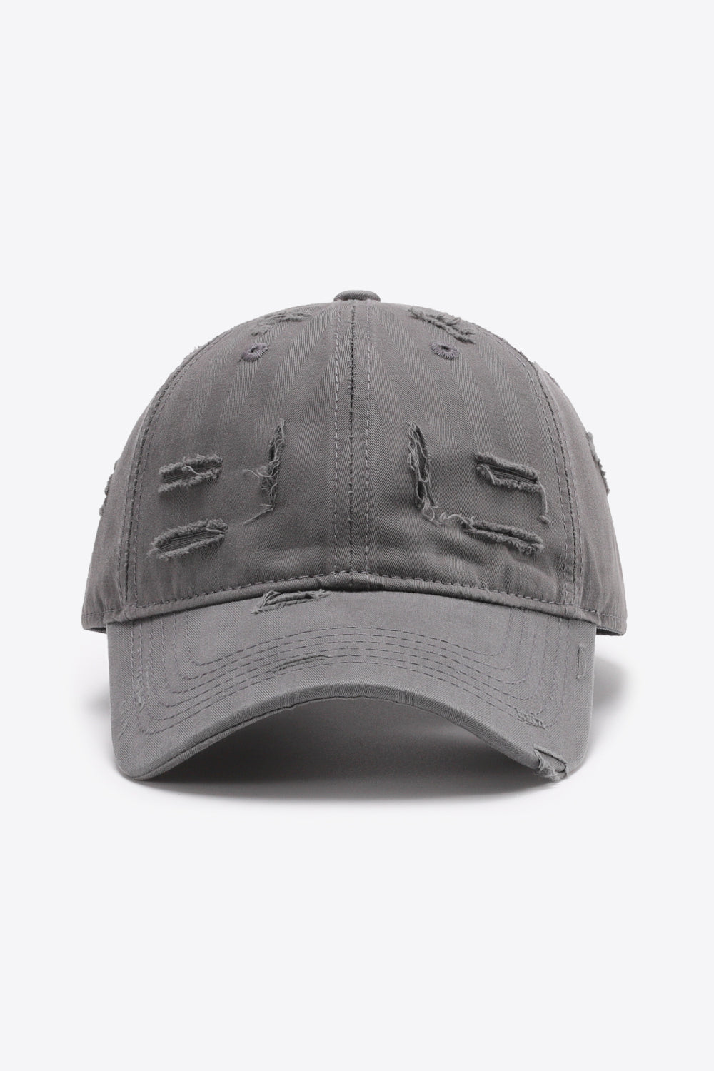 Grey Unisex Distressed Baseball Cap Hat, Athletic Accessories and Fitness Accessory