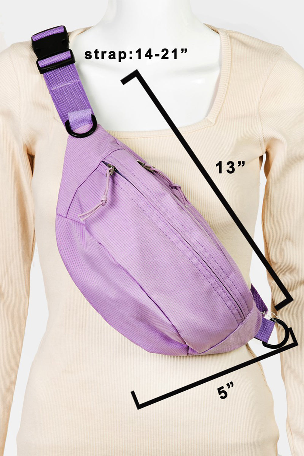 Purple Unisex Messenger Sling Bag, Athletic Accessories and Fitness Accessory