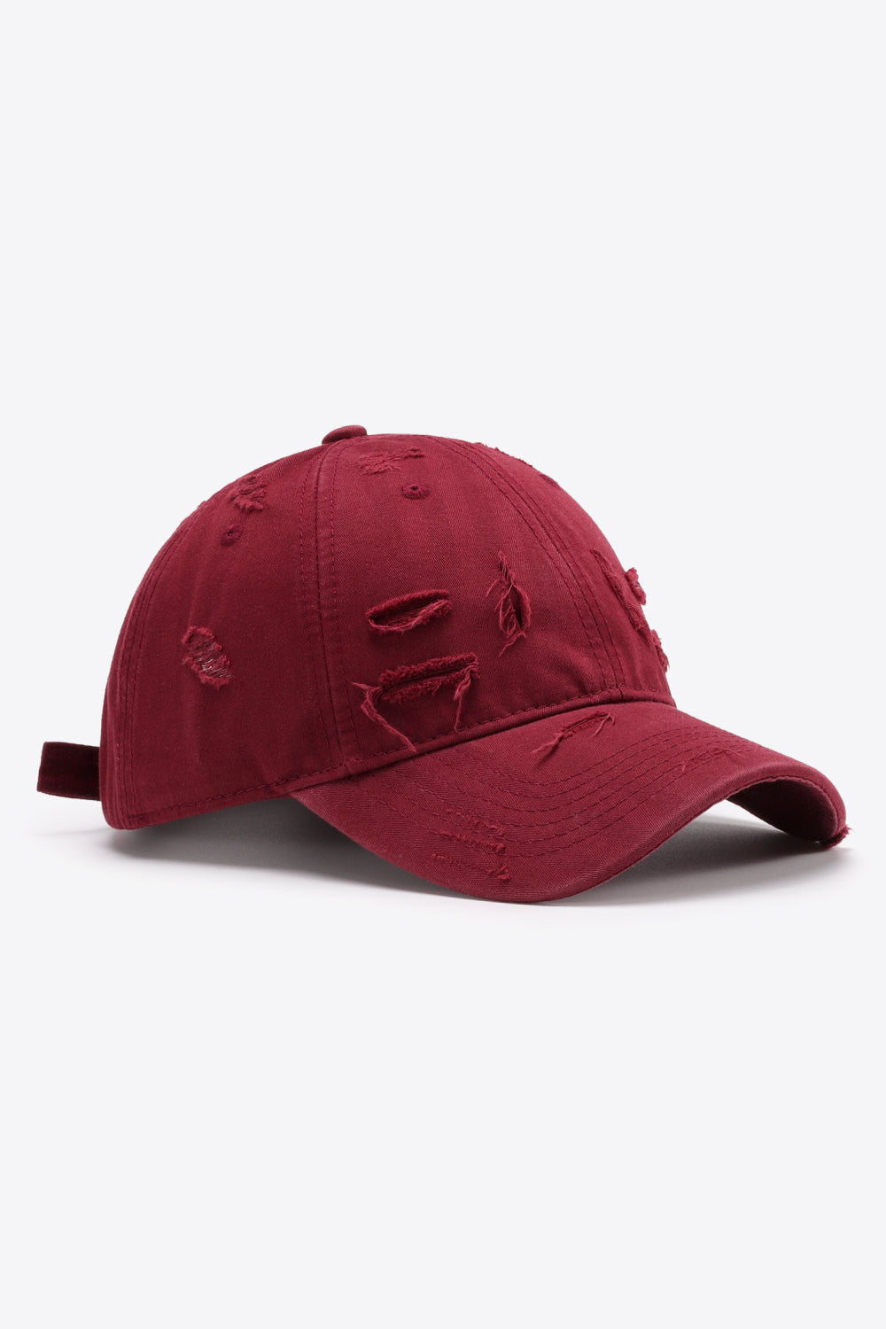 Red Unisex Distressed Baseball Cap Hat, Athletic Accessories and Fitness Accessory