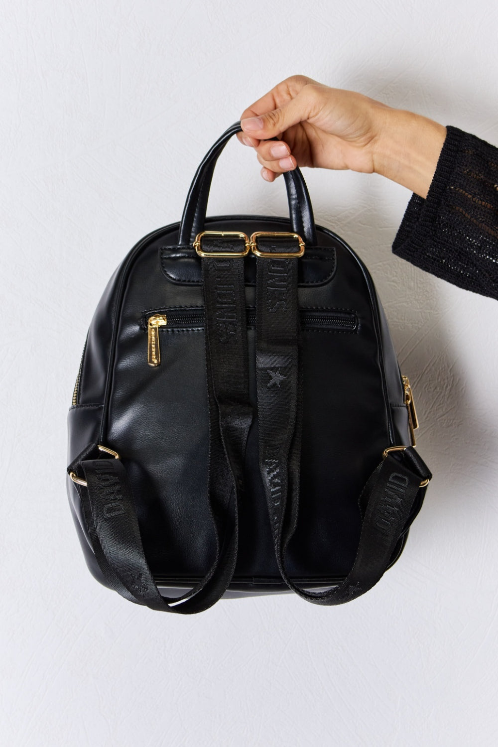Black Unisex Leather Backpack Book Bag, Athletic Accessories and Fitness Accessory