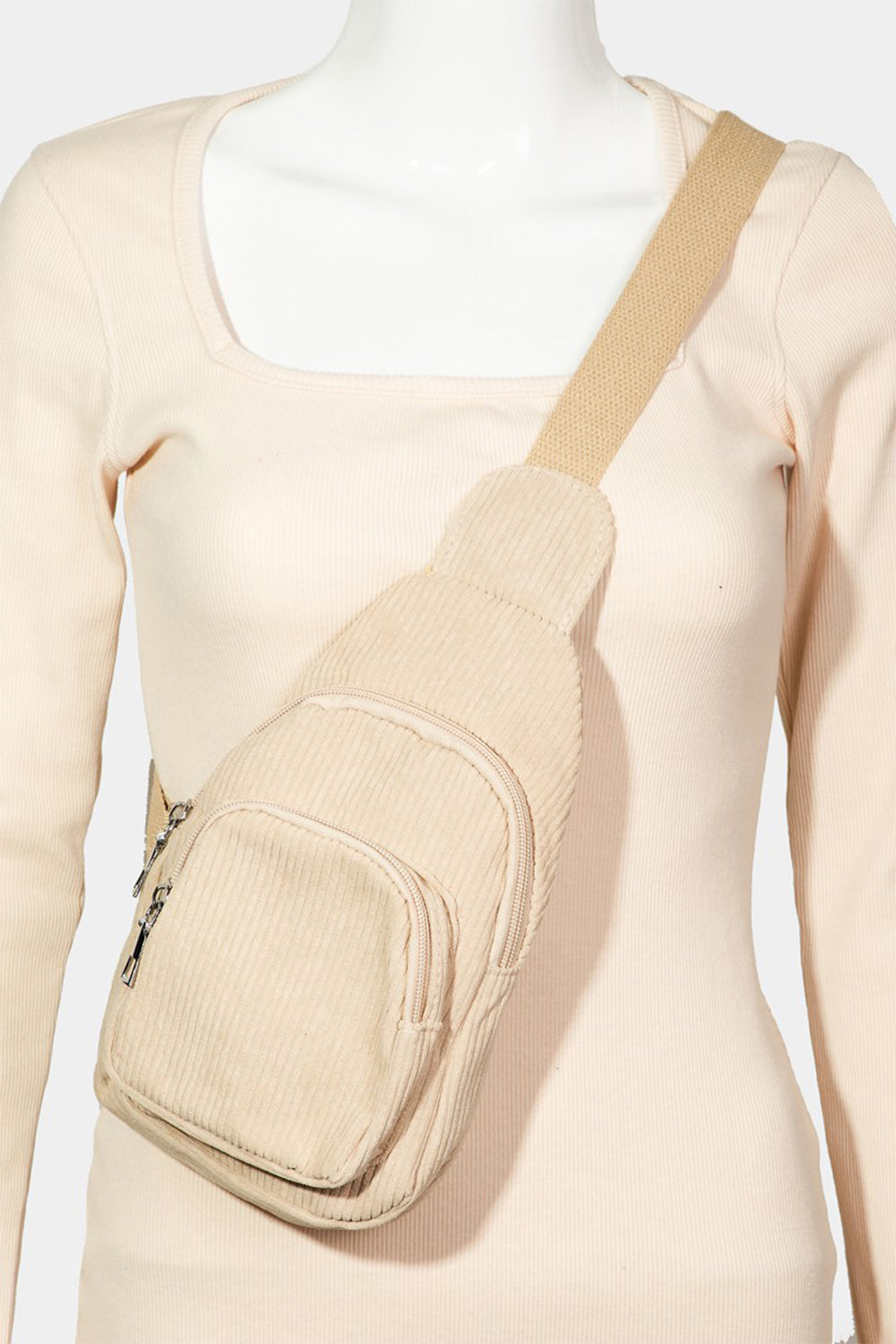 Khaki Unisex Messenger Sling Bag, Athletic Accessories and Fitness Accessory