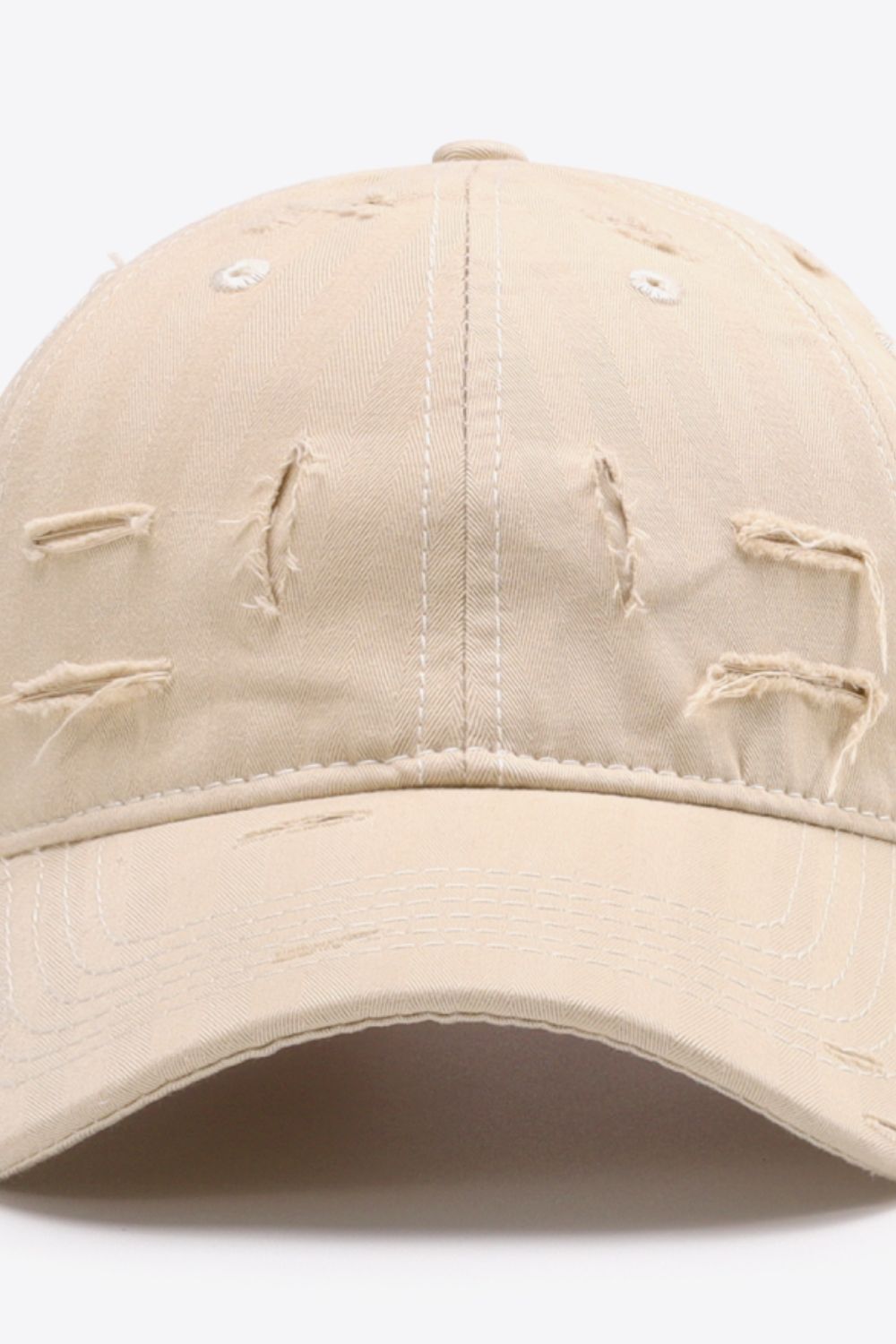 Khaki Unisex Distressed Baseball Cap Hat, Athletic Accessories and Fitness Accessory