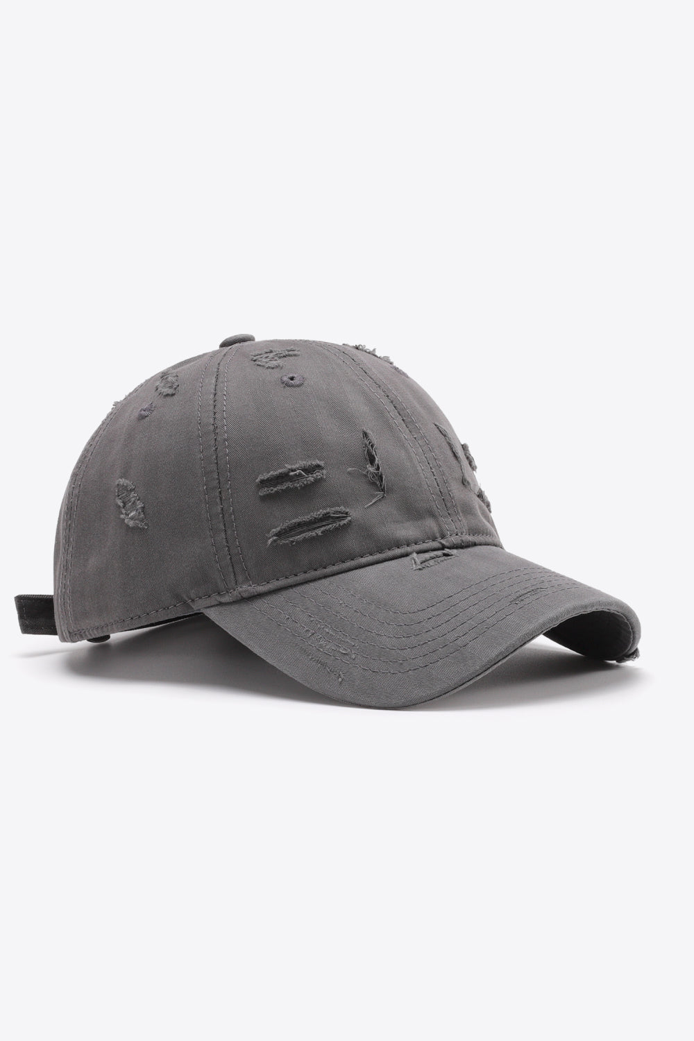 Grey Unisex Distressed Baseball Cap Hat, Athletic Accessories and Fitness Accessory