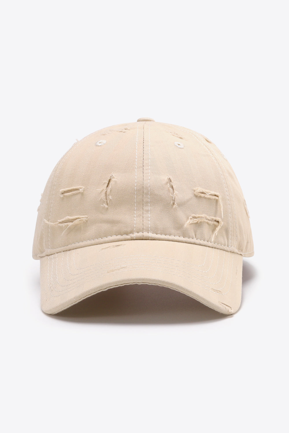Khaki Unisex Distressed Baseball Cap Hat, Athletic Accessories and Fitness Accessory