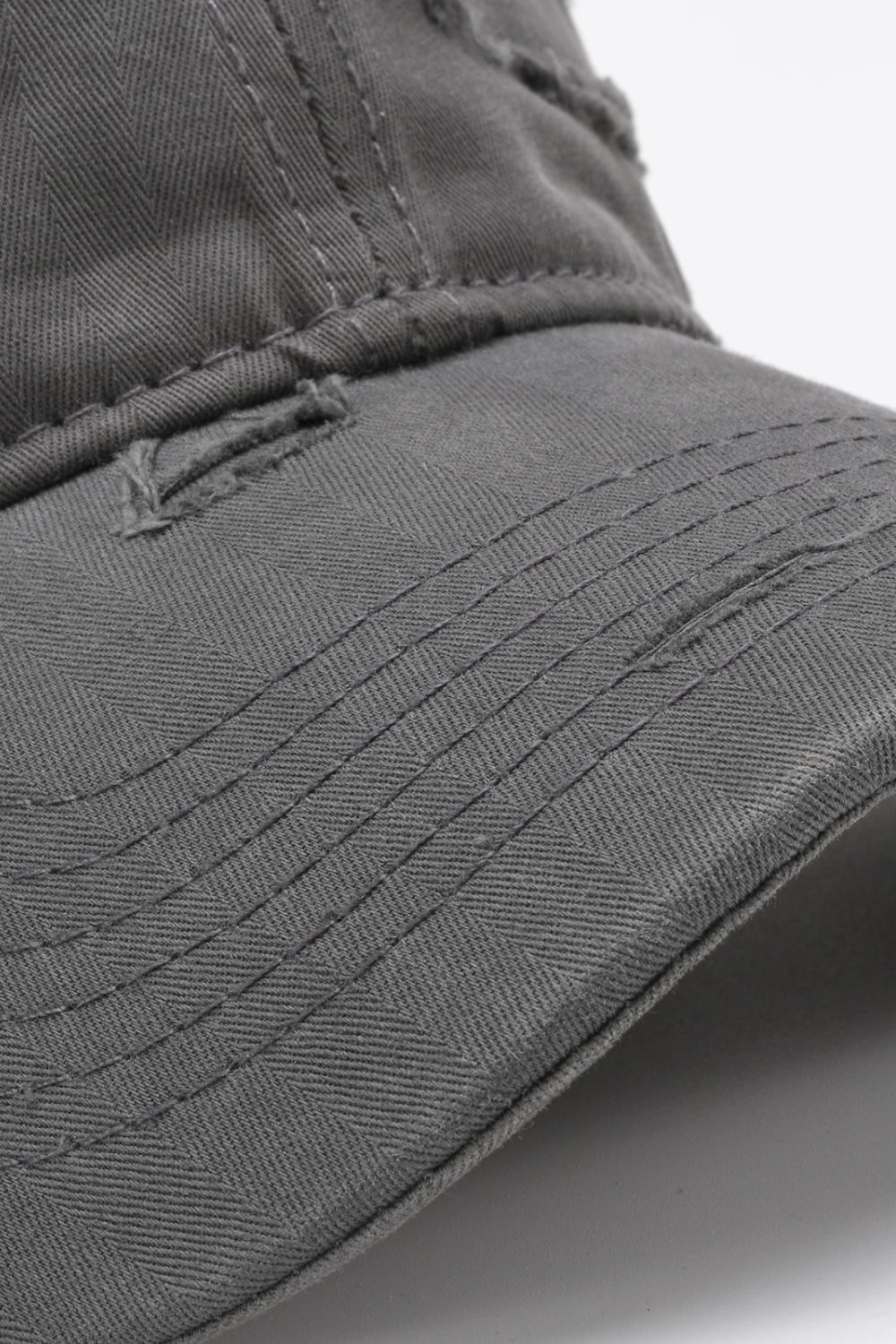 Grey Unisex Distressed Baseball Cap Hat, Athletic Accessories and Fitness Accessory