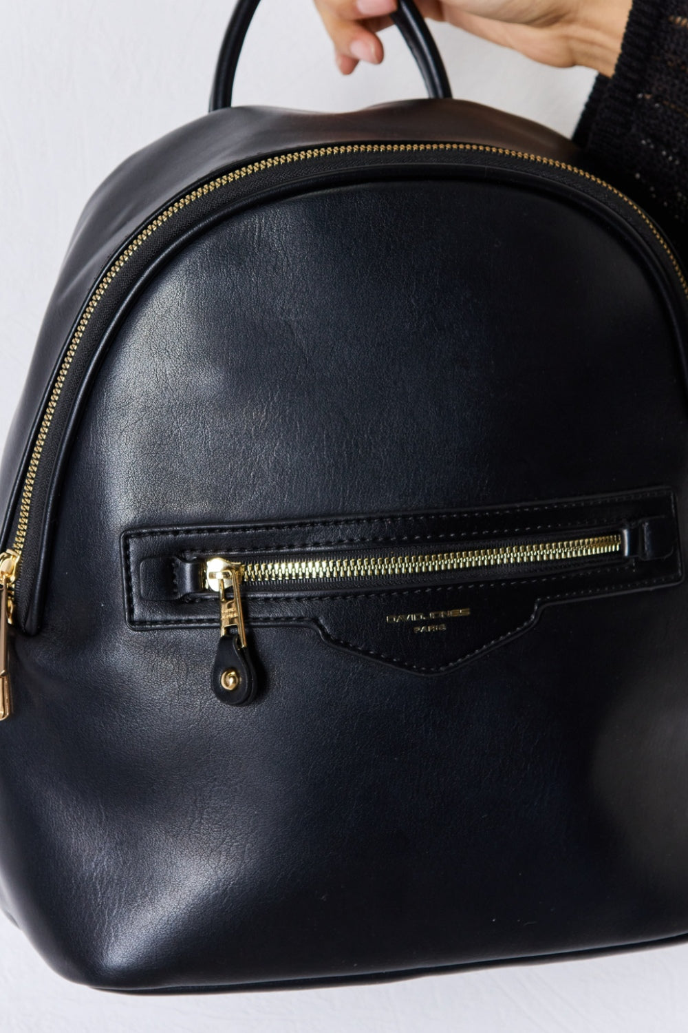 Black Unisex Leather Backpack Book Bag, Athletic Accessories and Fitness Accessory