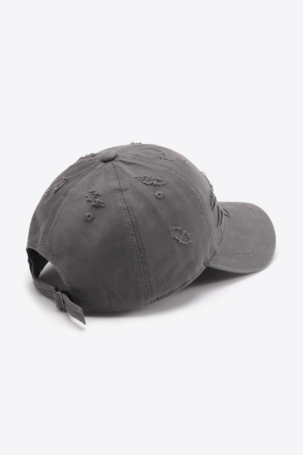 Grey Unisex Distressed Baseball Cap Hat, Athletic Accessories and Fitness Accessory