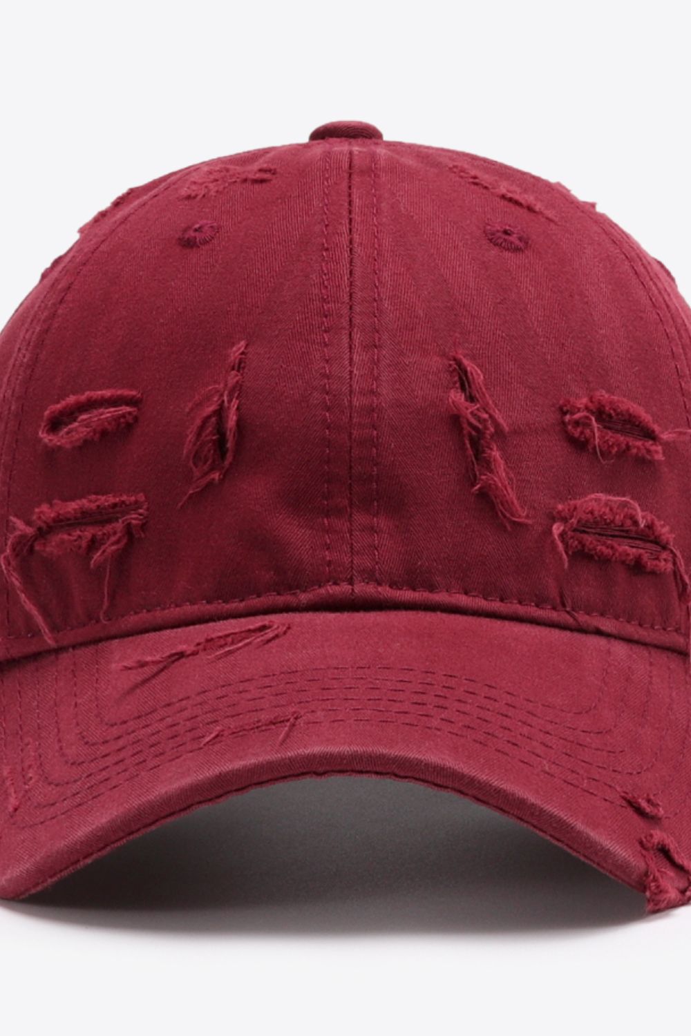 Red Unisex Distressed Baseball Cap Hat, Athletic Accessories and Fitness Accessory