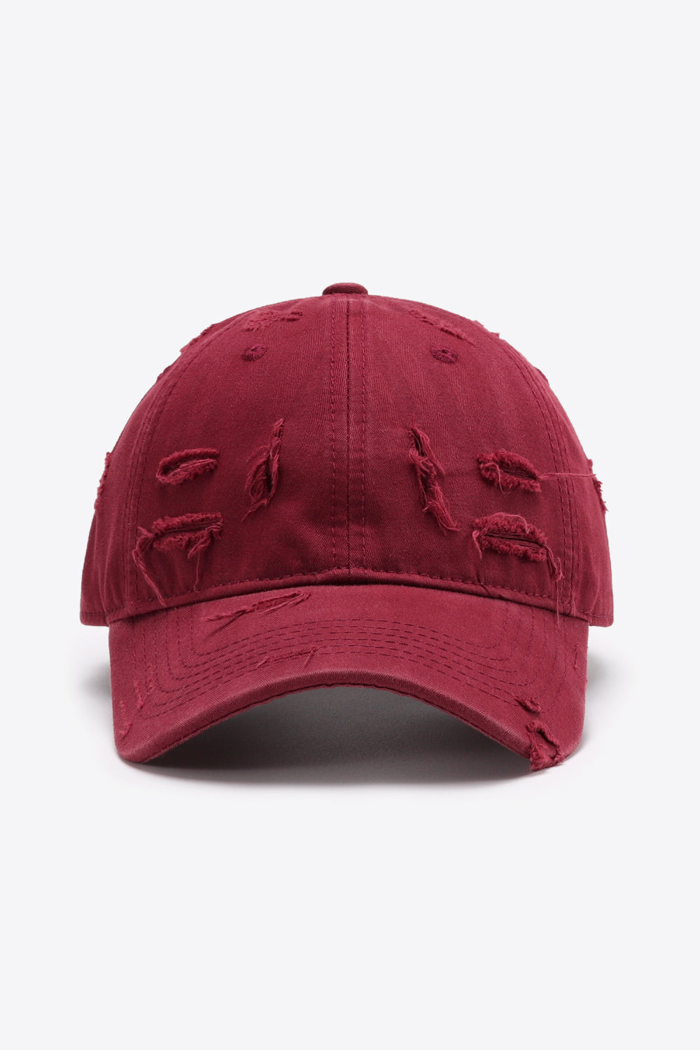 Red Unisex Distressed Baseball Cap Hat, Athletic Accessories and Fitness Accessory