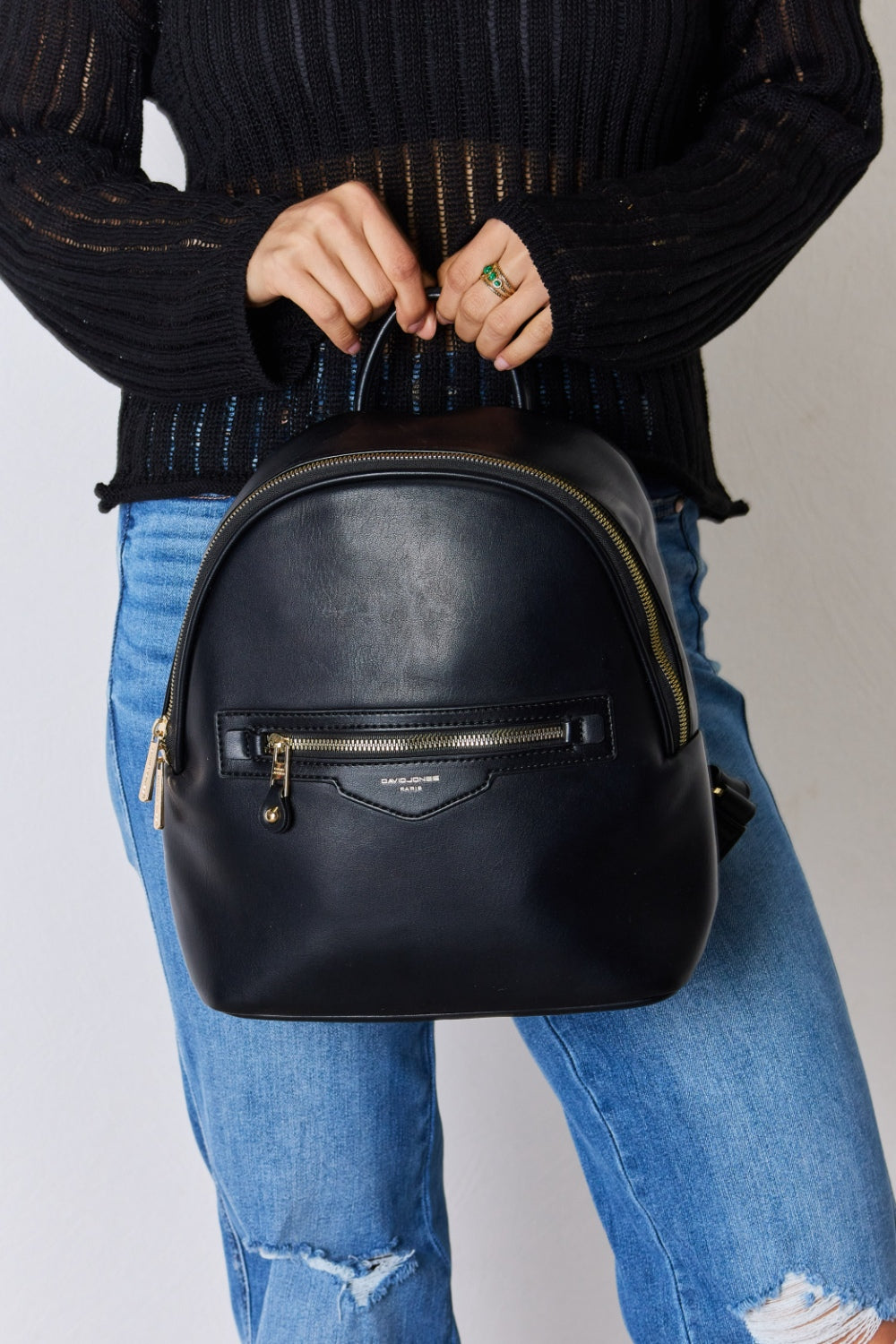 Black Unisex Leather Backpack Book Bag, Athletic Accessories and Fitness Accessory