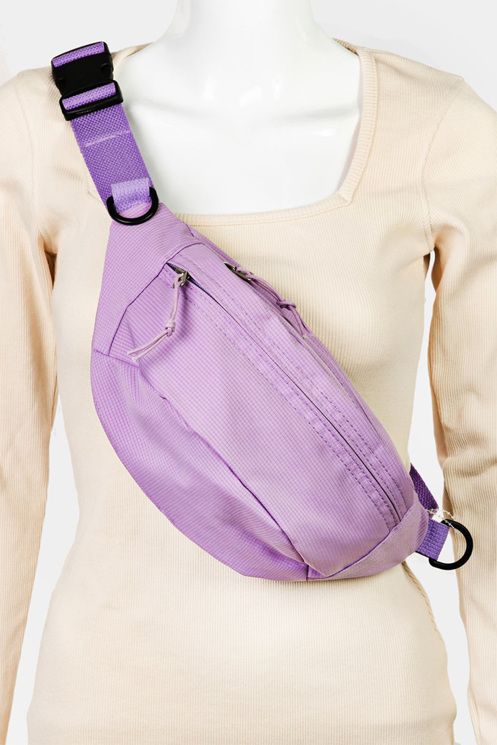 Purple Unisex Messenger Sling Bag, Athletic Accessories and Fitness Accessory