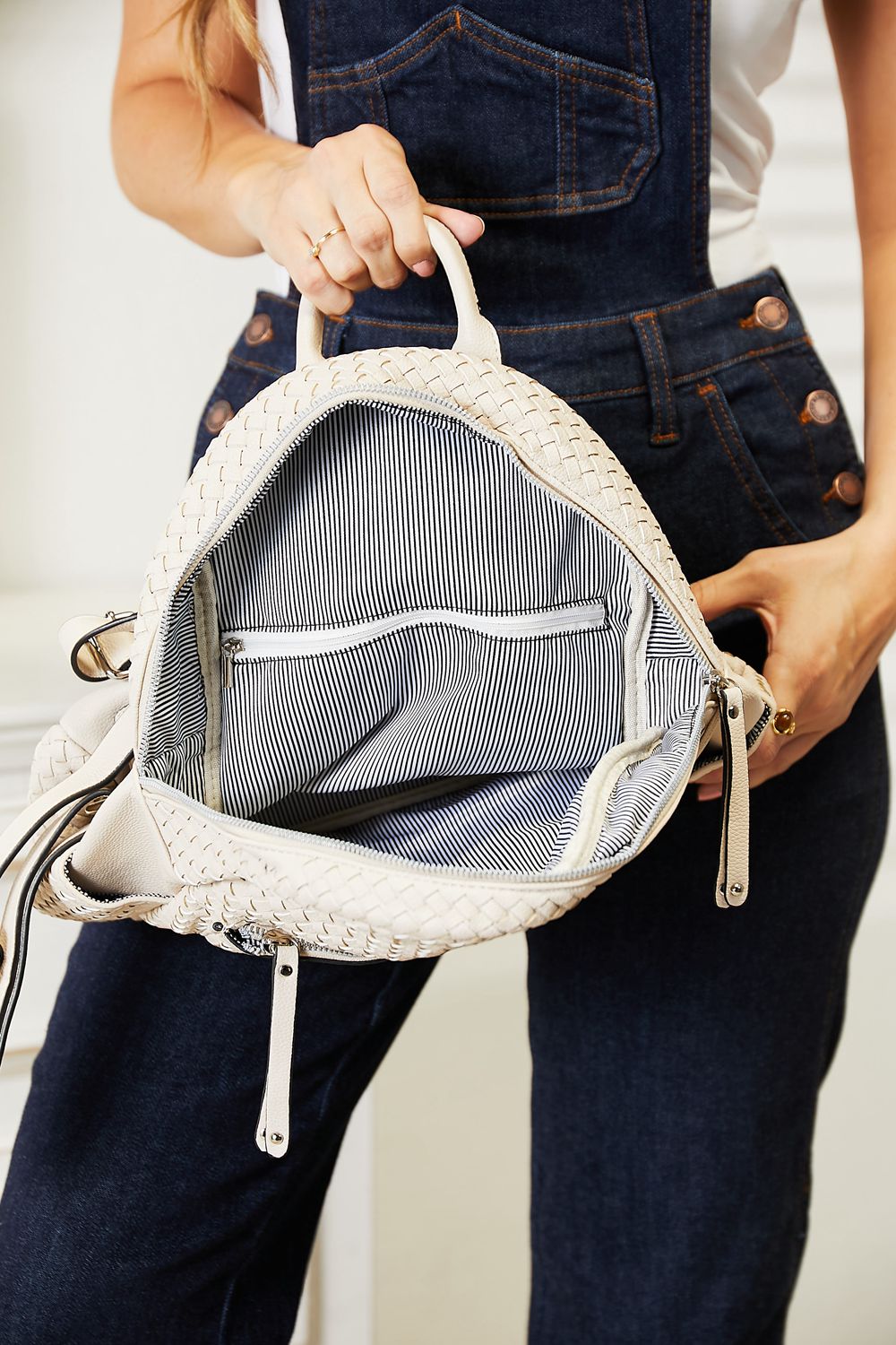 Cream Backpack Book Bag, Athletic Accessories and Fitness Accessory