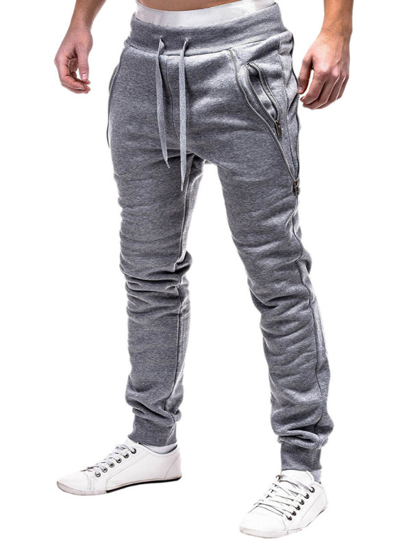 Light Grey Men's Jogger Sweatpants, Athletic Clothes and Fitness Wear