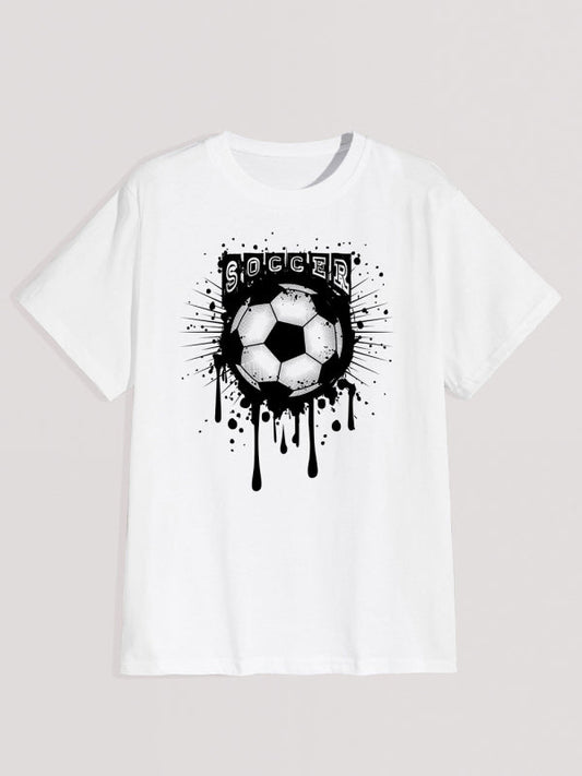 White Men's Short Sleeve Graphic T-Shirt, Athletic Clothes and Fitness Wear