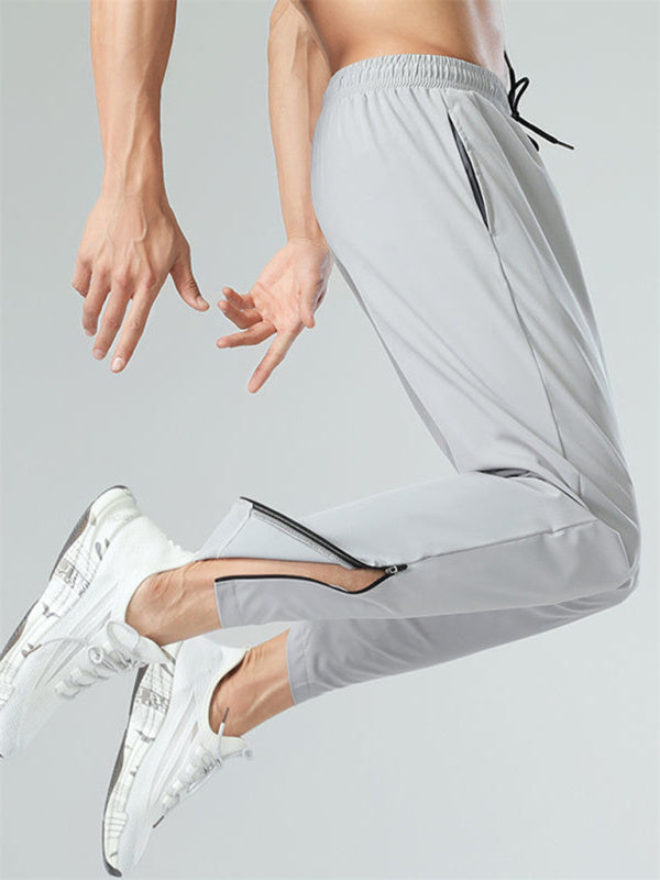 Light Grey Men's Jogger Sweatpants, Athletic Clothes and Fitness Wear