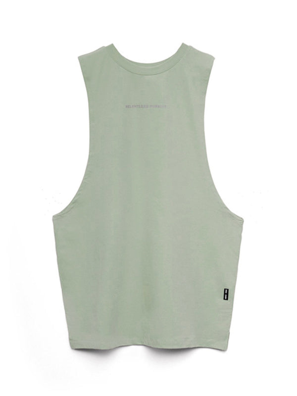 Green Men's Tank Top Shirt, Athletic Clothes and Gym Wear