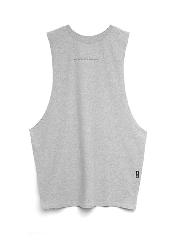 Grey Men's Tank Top Shirt, Athletic Clothes and Gym Wear