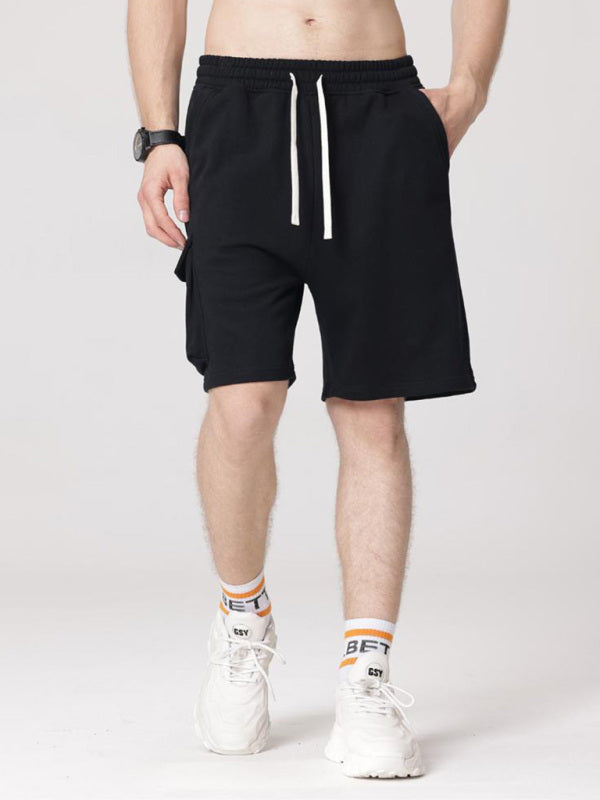 Black Men's Sweat Shorts, Athletic Clothes and Fitness Wear