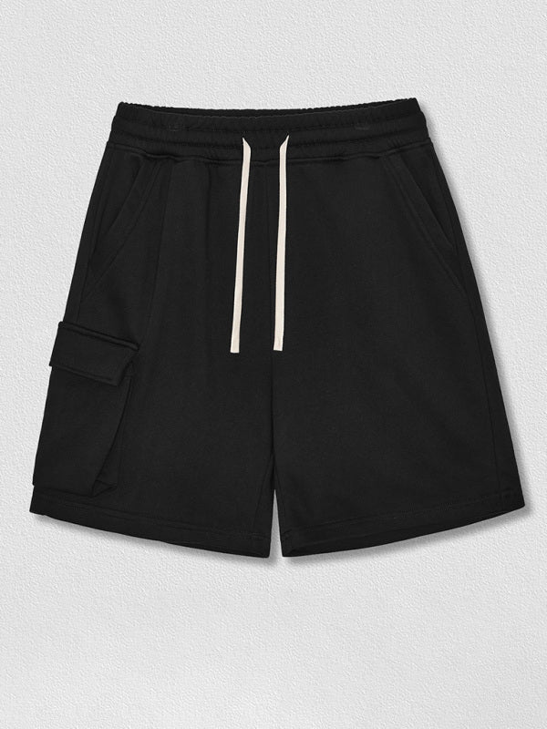 Black Men's Sweat Shorts, Athletic Clothes and Fitness Wear