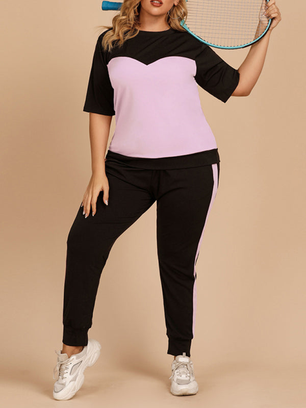 Women's Shirt and Sweatpants Matching Set, Gym Clothes and Athletic Wear