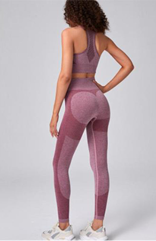 Red Women's Sports Bra and Leggings Matching Set, Athletic Clothes and Fitness Wear