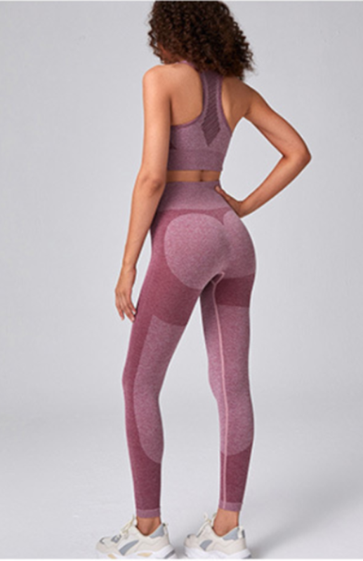 Red Women's Sports Bra and Leggings Matching Set, Athletic Clothes and Fitness Wear