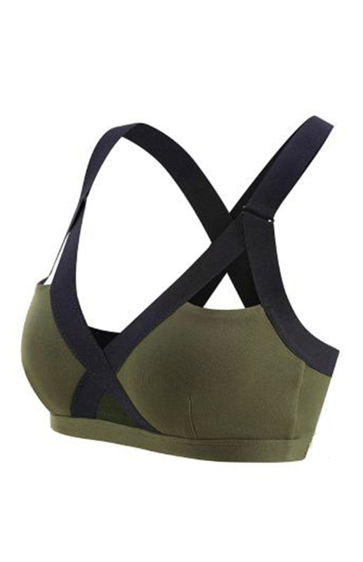 Dark Green Women's Sports Bra, Athletic Clothes and Fitness Wear