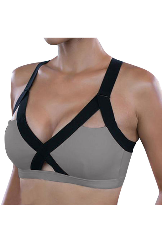 Grey Women's Sports Bra, Athletic Clothes and Fitness Wear