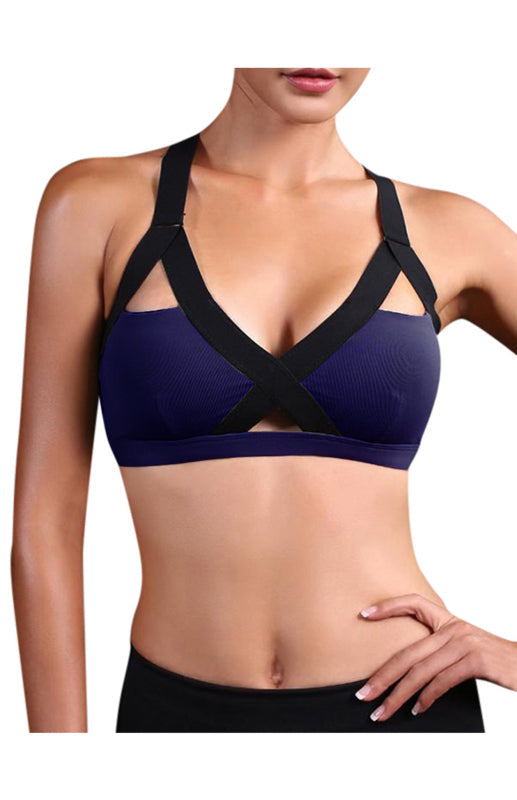Blue Women's Sports Bra, Athletic Clothes and Fitness Wear