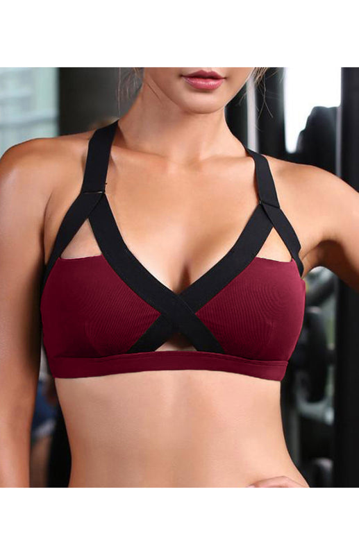 Red Women's Sports Bra, Athletic Clothes and Fitness Wear