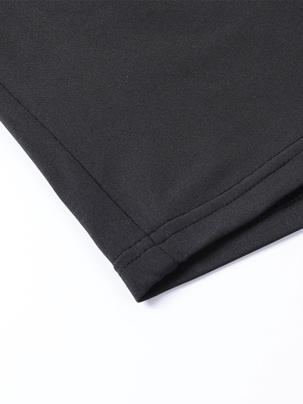 Black Women's Shirt and Shorts Matching Set, Athletic Clothes and Fitness Wear
