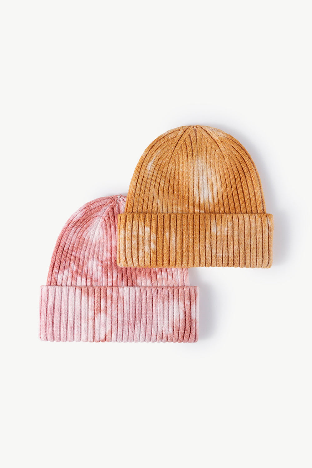 Red and Orange Unisex Tie Dye Beanie Hat, Athletic Accessories and Fitness Accessory