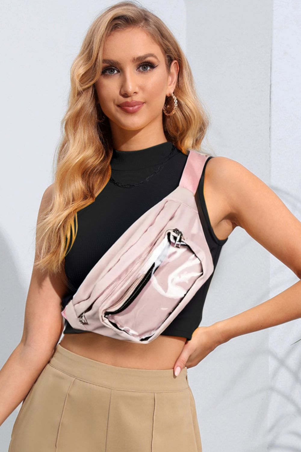 Pink Unisex Messenger Sling Bag, Athletic Accessories and Fitness Accessory