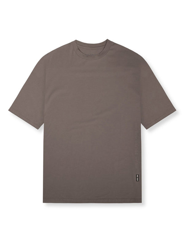 Men's Brown Short Sleeve T-Shirt, Athletic Clothes and Fitness Wear