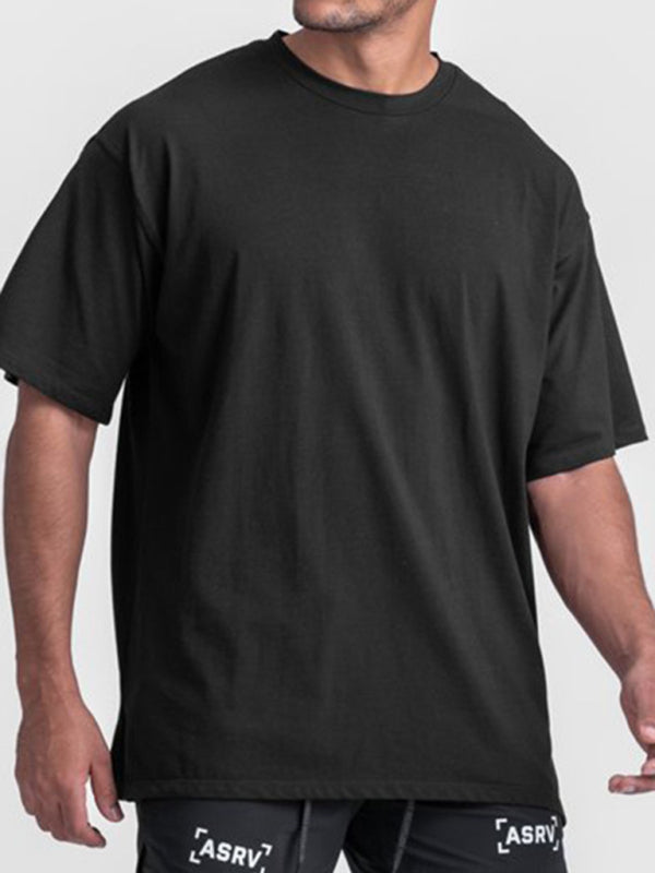 Men's Black Short Sleeve T-Shirt, Athletic Clothes and Fitness Wear