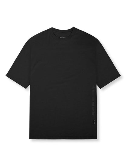 Men's Black Short Sleeve T-Shirt, Athletic Clothes and Fitness Wear