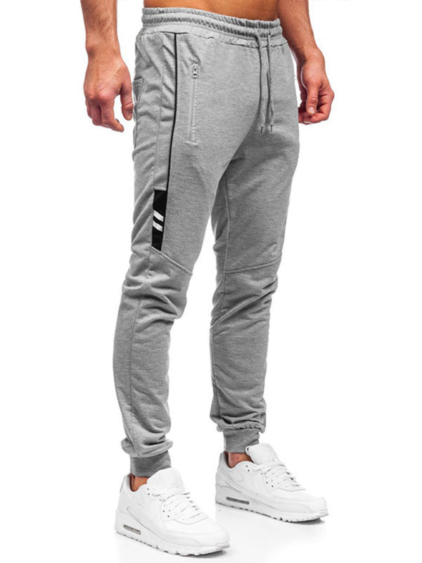 Light Grey Men's Jogger Sweatpants, Athletic Clothes and Fitness Wear