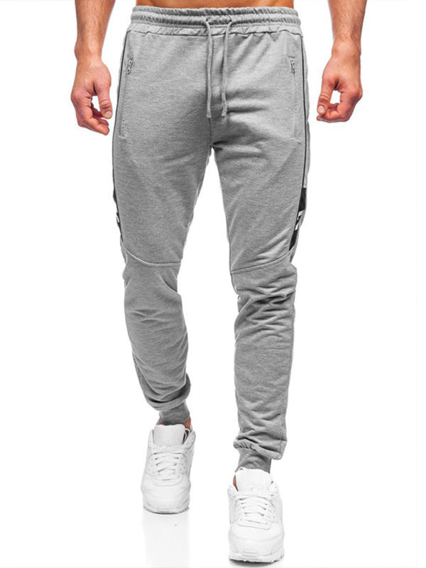 Light Grey Men's Jogger Sweatpants, Athletic Clothes and Fitness Wear