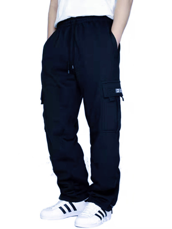 Navy Men's Sweatpants with Pockets, Athletic Clothes and Fitness Wear