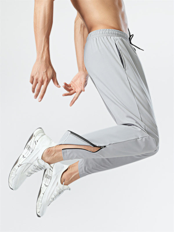 Light Grey Men's Jogger Sweatpants, Athletic Clothes and Fitness Wear
