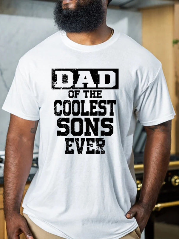 White Men's Dad Graphic T-Shirt, Athletic Clothes and Fitness Wear 