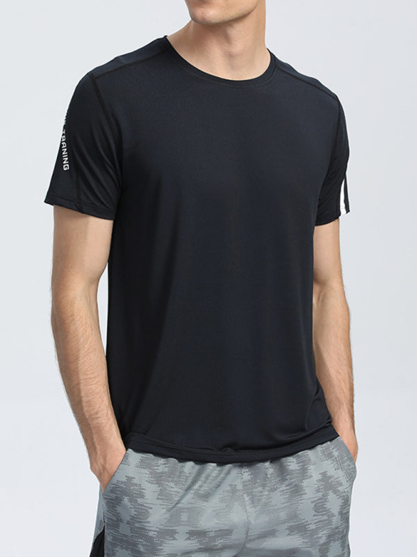 Black Men's Performance T-Shirt, Athletic Clothes and Fitness Wear