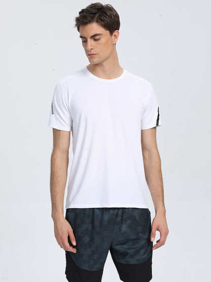 White Men's Performance T-Shirt, Athletic Clothes and Fitness Wear