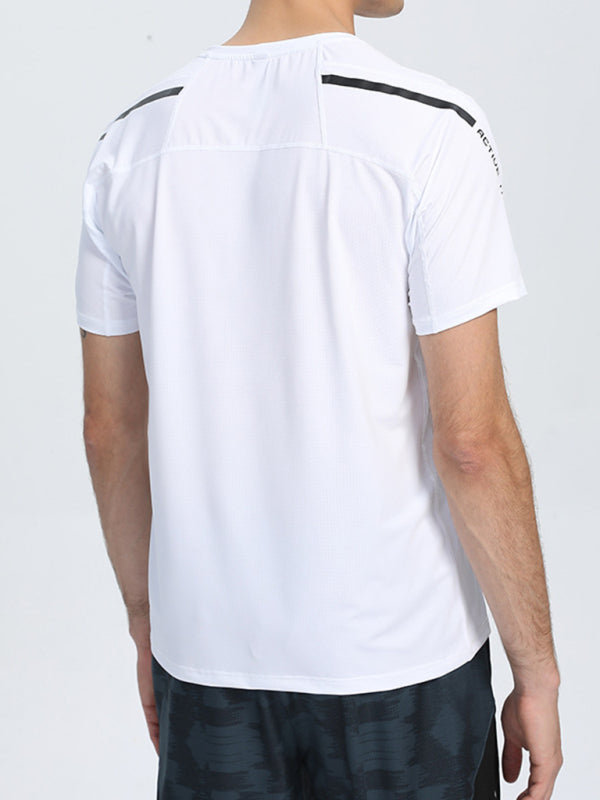 White Men's Performance T-Shirt, Athletic Clothes and Fitness Wear