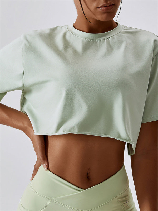 Green Women's Crop Top, Gym Clothes and Athletic Wear