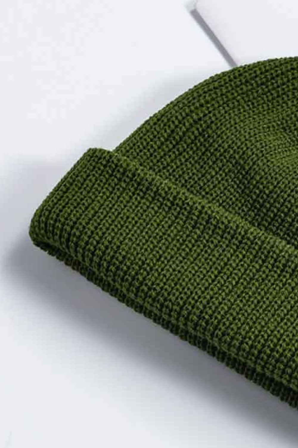 Green Unisex Knit Cuff Beanie, Gym Accessories and Fitness Accessory