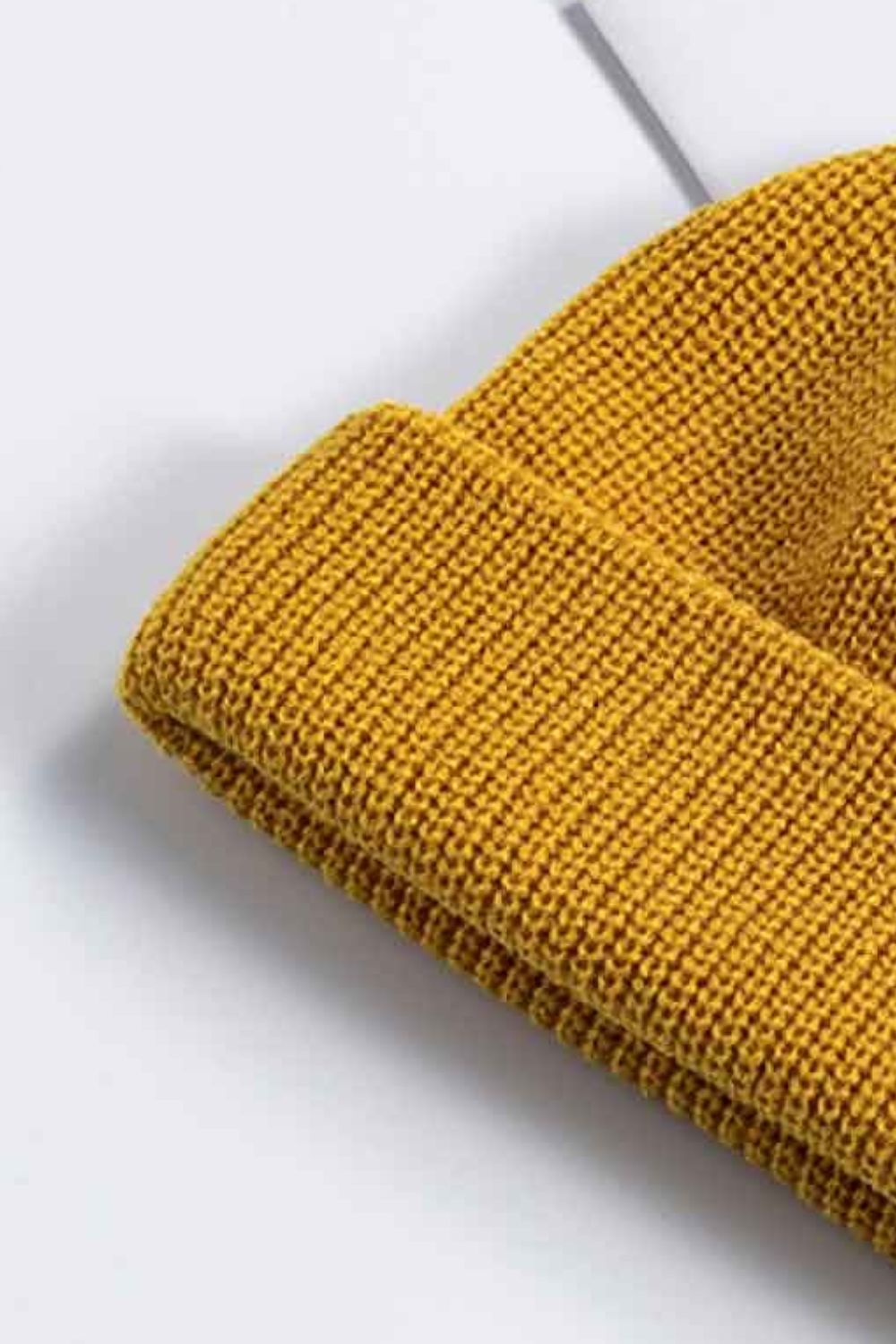 Yellow Unisex Knit Cuff Beanie, Gym Accessories and Fitness Accessory