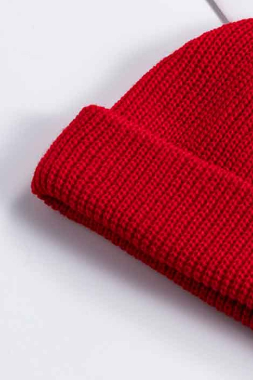 Red Unisex Knit Cuff Beanie, Gym Accessories and Fitness Accessory