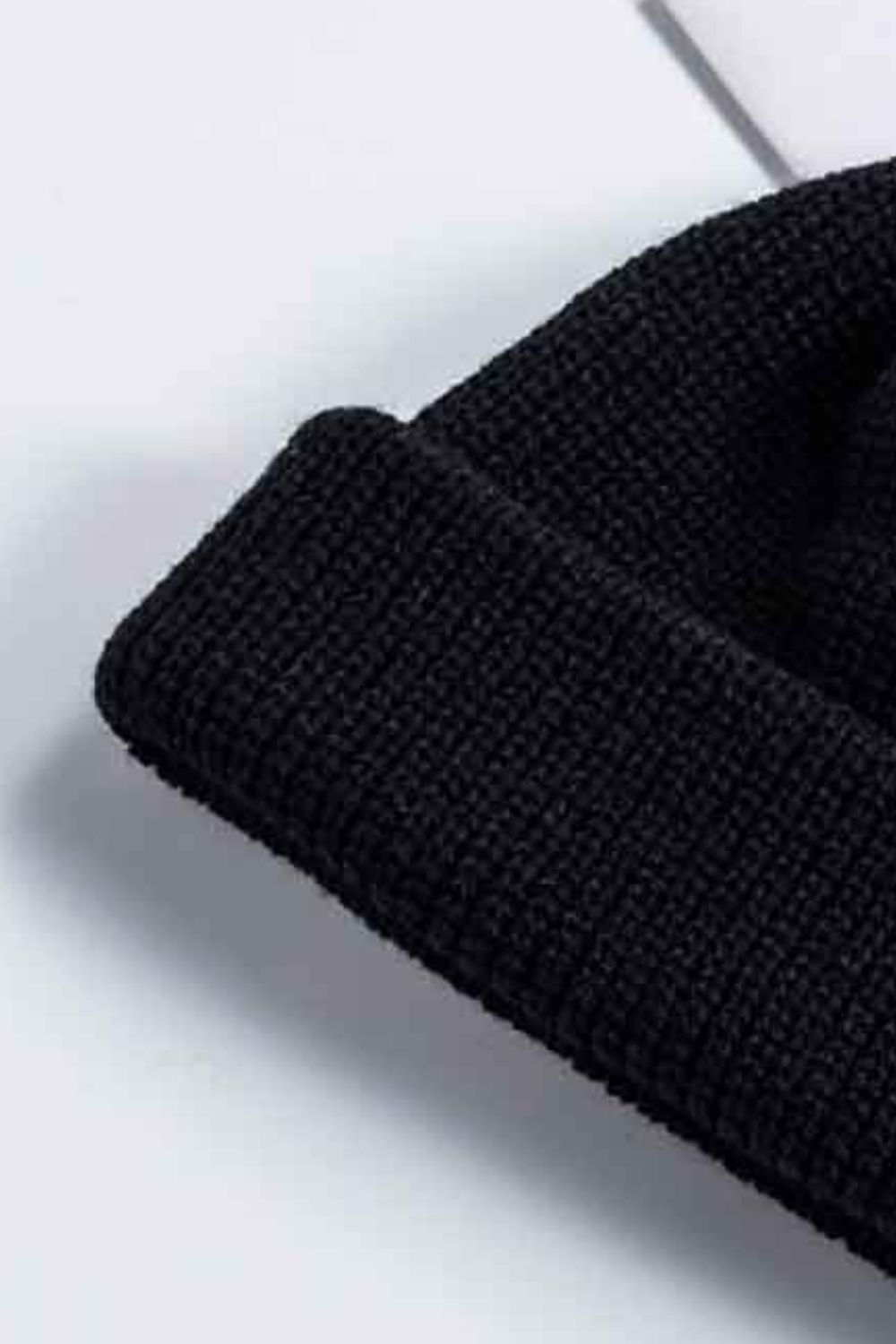 Black Unisex Knit Cuff Beanie, Gym Accessories and Fitness Accessory