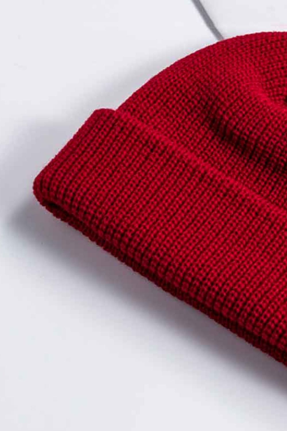 Dark Red Unisex Knit Cuff Beanie, Gym Accessories and Fitness Accessory